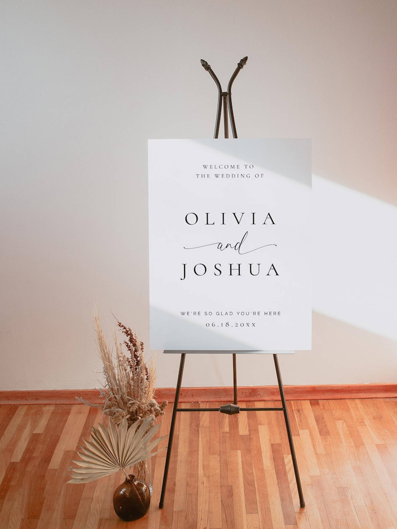 Minimalist Wedding Welcome Sign